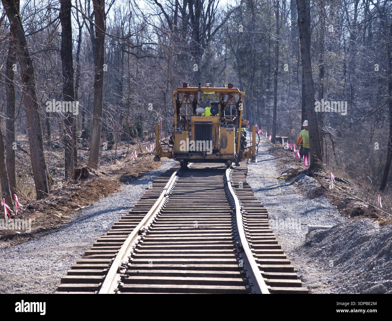 Restoring an Old Railroad Train Track on an Old Right of Way Stock ...