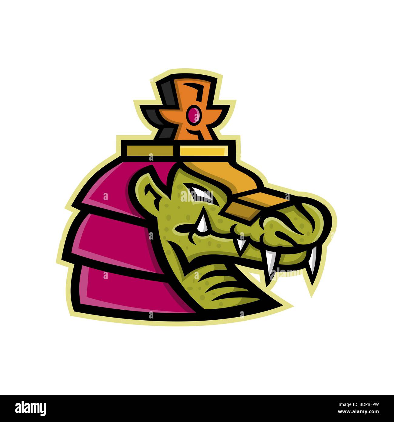 Mascot icon illustration of head of Sobek, Sebek, Sochet, Sobk or Sobki ...