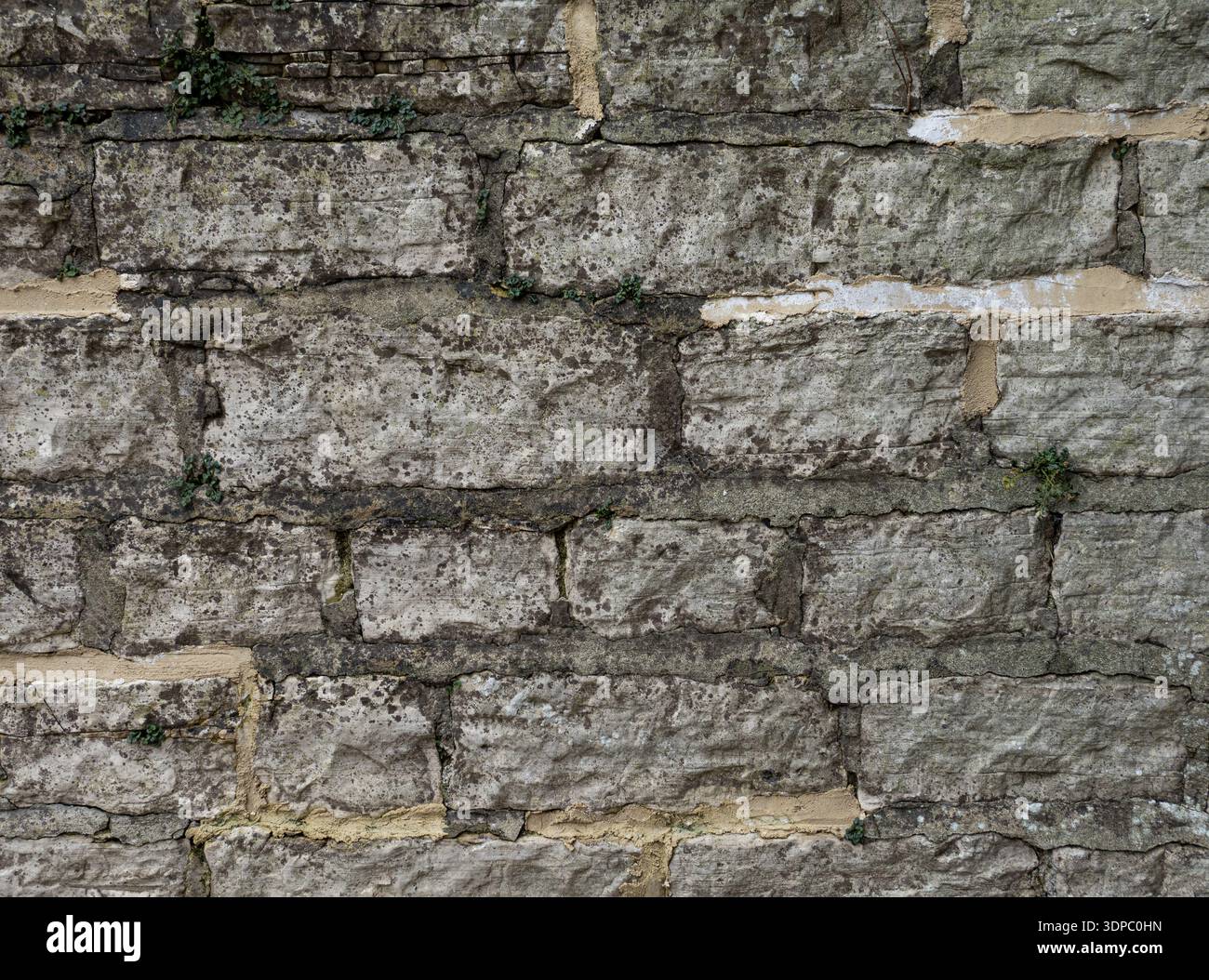 Moody Stone Facade Rough Texture Stock Photo