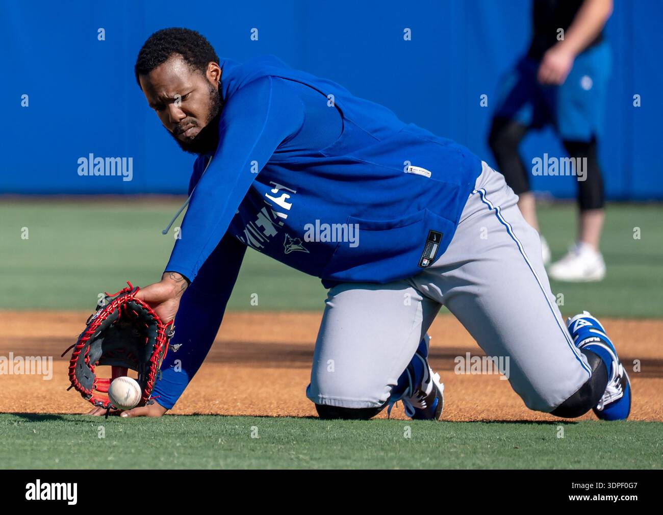 Toronto Blue Jays Vladimir Guerrero Jr. fields a ground ball at Spring ...