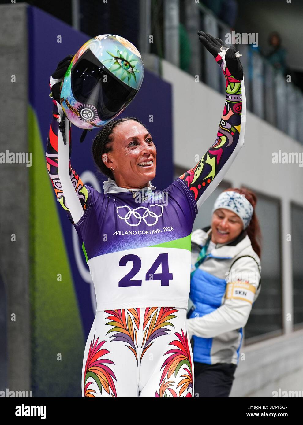 Puerto Rico's Kellie Delka following heat 3 of the Women's Skeleton at ...