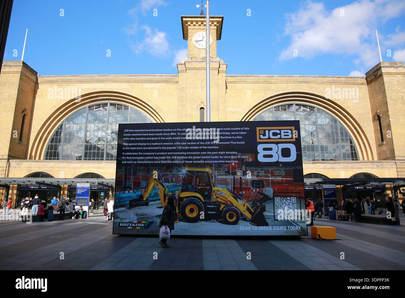 London, UK. 14 February 2026. A special anniversary installation by JCB ...