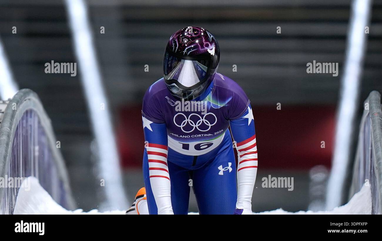 United States' Mystique Ro arrives at the finish during a women's ...