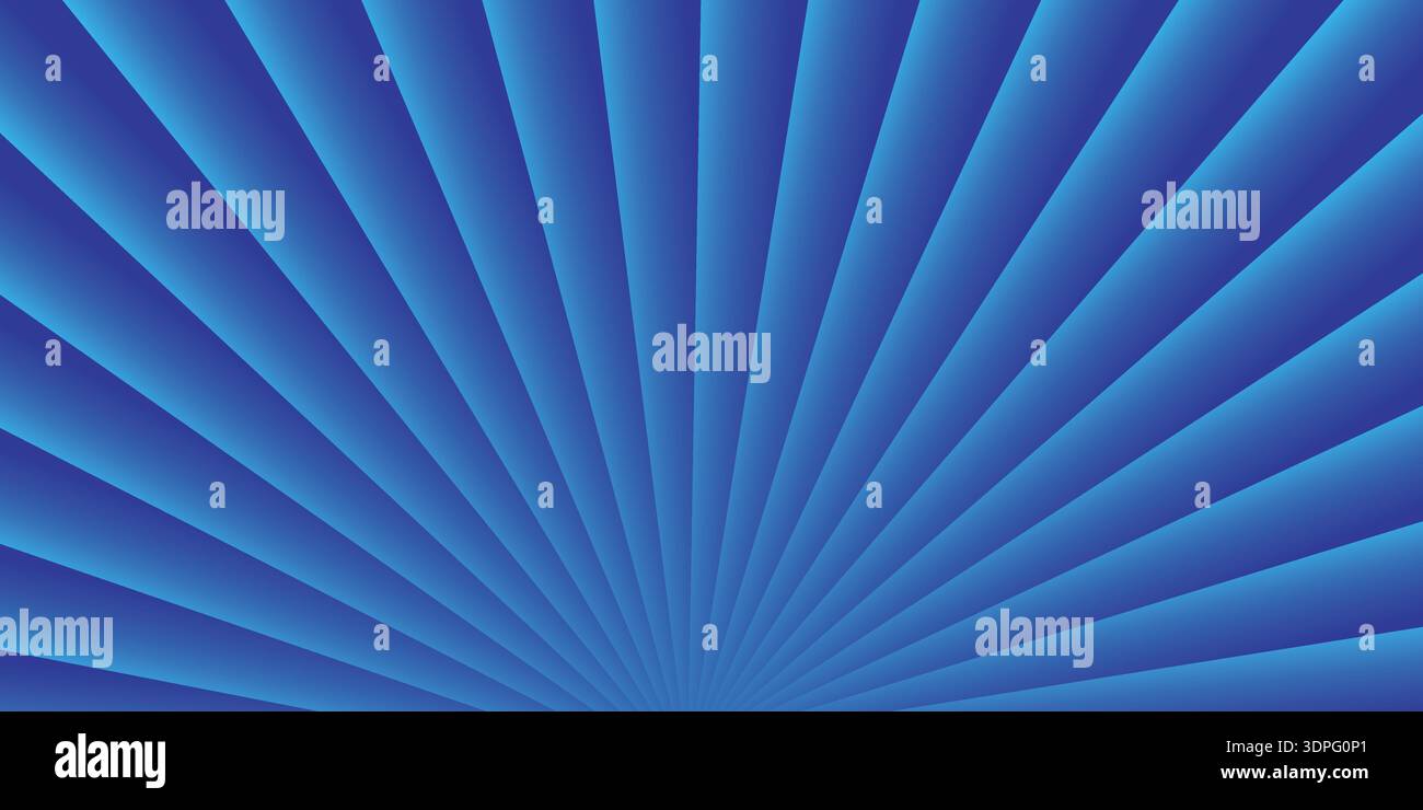 Abstract blue sunburst gradient background with dynamic effect stock illustration Stock Vector
