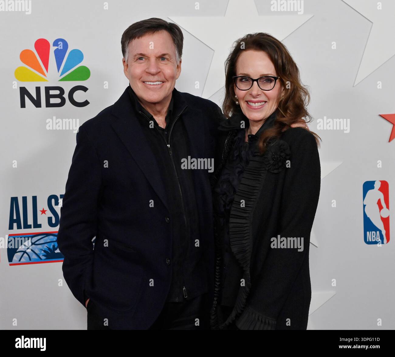 Los Anegles, United States. 14th Feb, 2026. Bob Costas and Jill Sutton ...