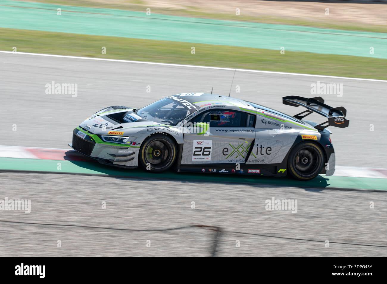 Silver and black Tresor Attempto Racing Audi R8 LMS GT3 EVO II with ...