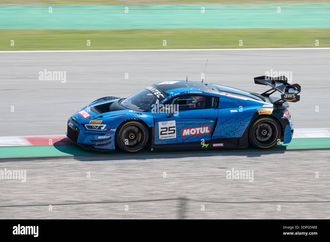 Blue and black Sainteloc Junior Team Audi R8 LMS GT3 EVO II number 25 ...