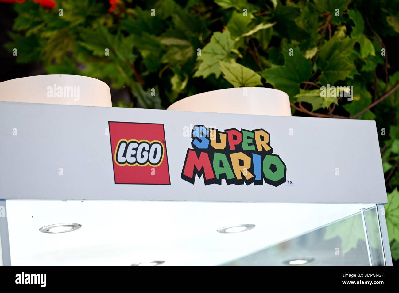 New York, USA. 14th Feb, 2026. Lego x Super Mario signage on Day 1 of ...