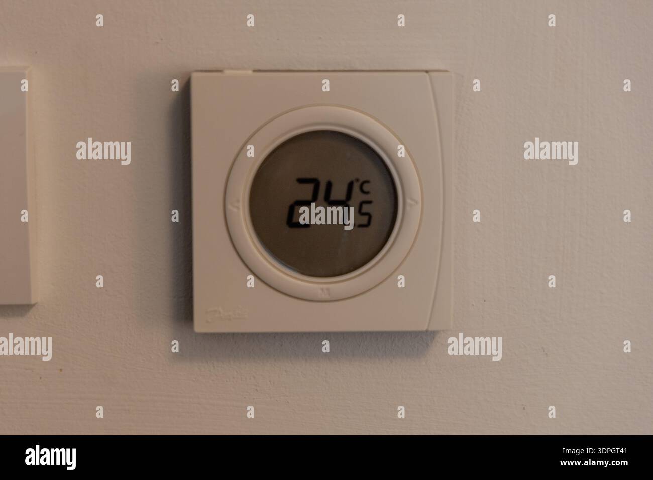 245 Digital Wall Thermostat Room Temperature Stock Photo