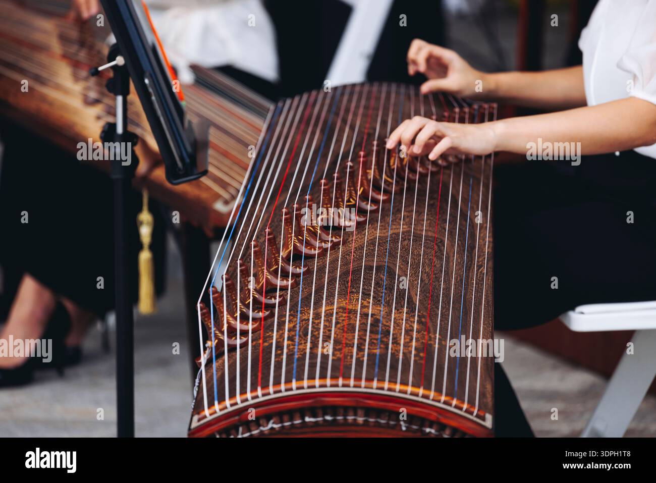 Traditional Korean folk musical instrument Gayageum, female orchestra ...