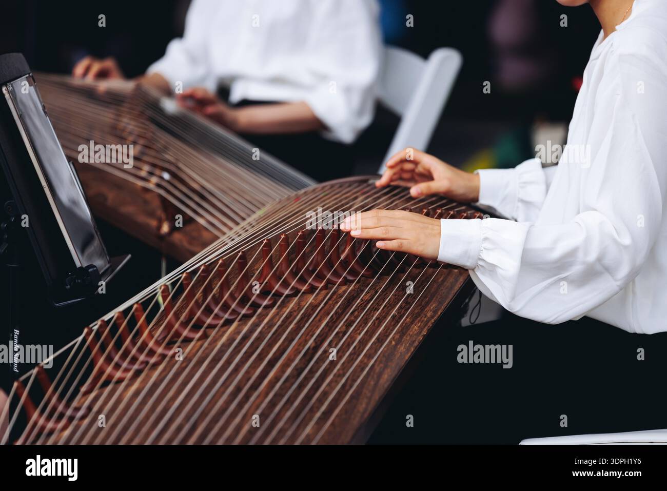 Horea Instrument Traditional Korean folk musical instrument Gayageum, female orchestra ...