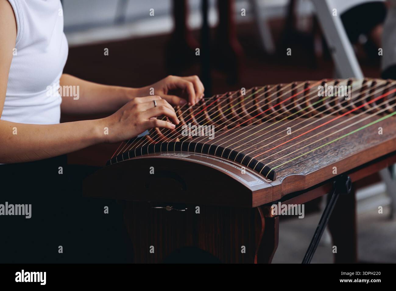 Horea Instrument Traditional Korean folk musical instrument Gayageum, female orchestra ...