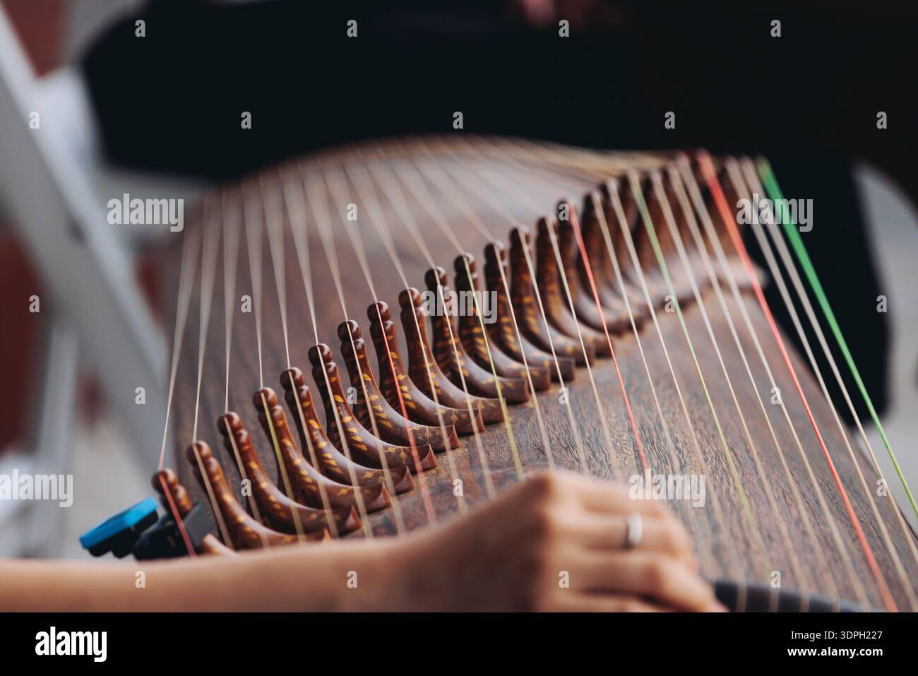 Kayagum String Instruments Traditional Korean folk musical instrument Gayageum, female orchestra ...