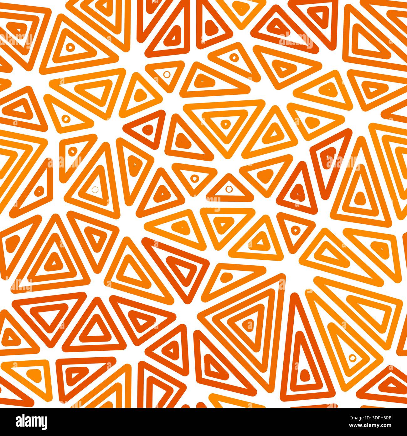 Vector seamless pattern. Large shape size. Multiple repeated inner triangles. Monotone style. Repeatable pattern. Trending vector tiles. Stock Vector