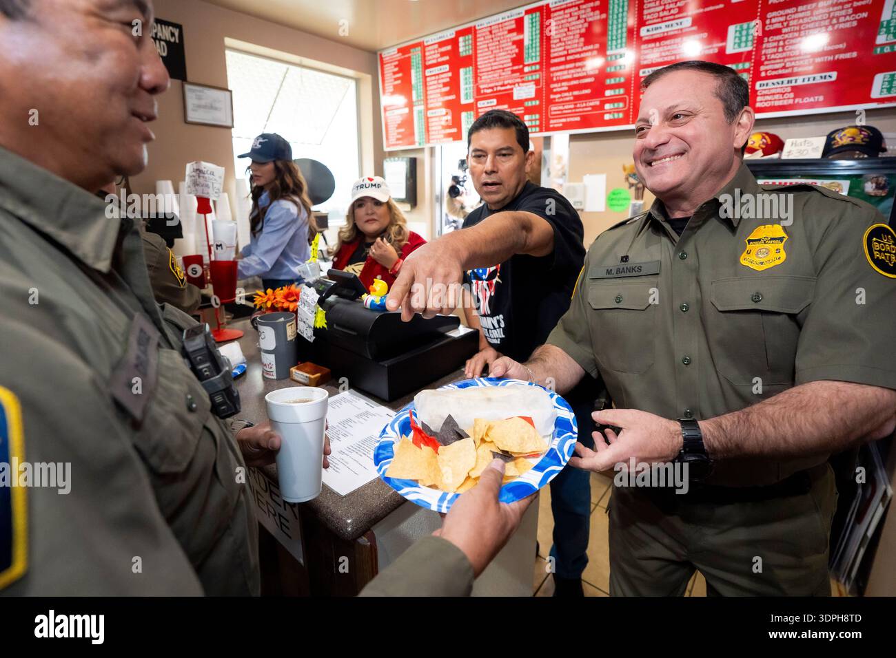 Secretary of Homeland Security Kristi Noem and U.S. Border Patrol Chief ...