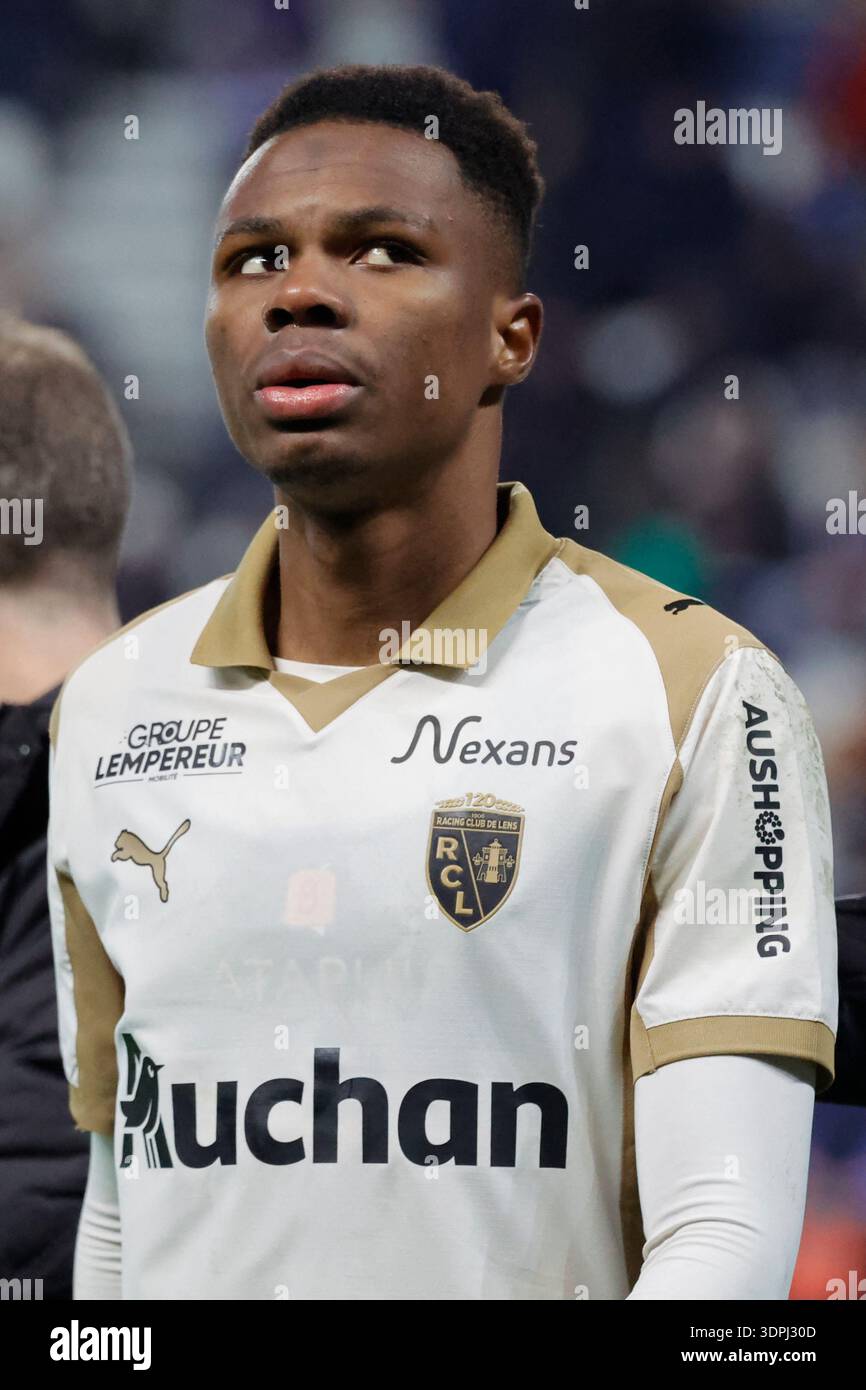 Lenss mamadou sangare during the french soccer league one game pfc vs lens in jean bouin stadium paris france on february by 