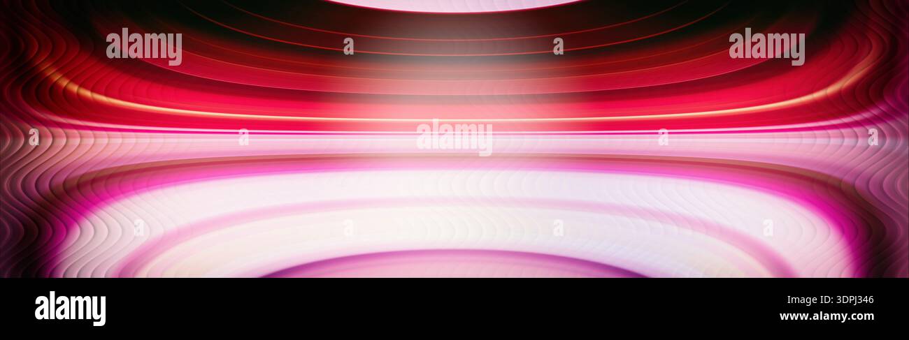 Red Pink Futuristic Abstract Light Waves Stock Photo