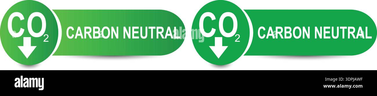 Carbon Neutral CO2 Emission Reduction Banner Label – Green Eco Friendly ...