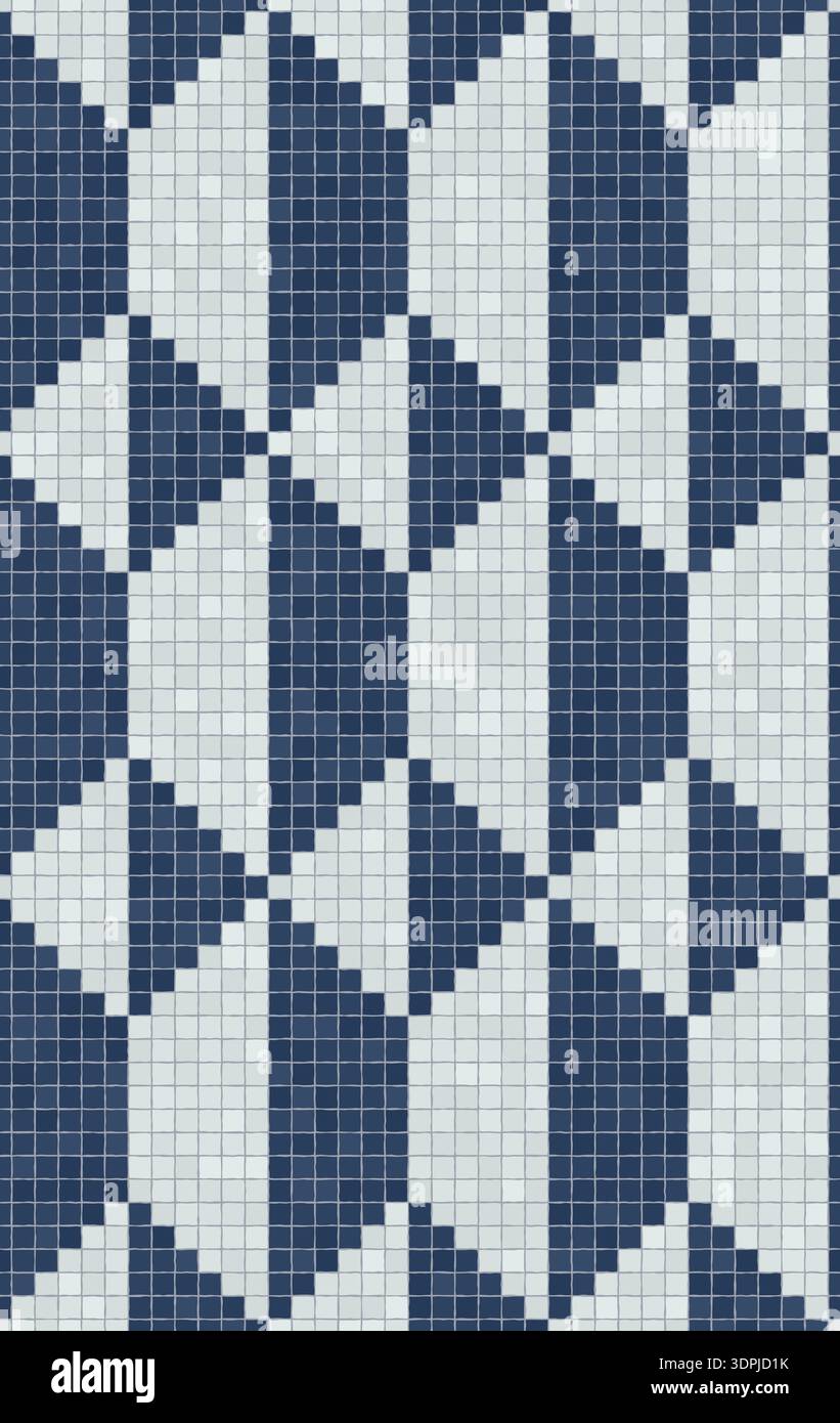 Scandinavian style seamless mosaic tiles pattern Stock Vector