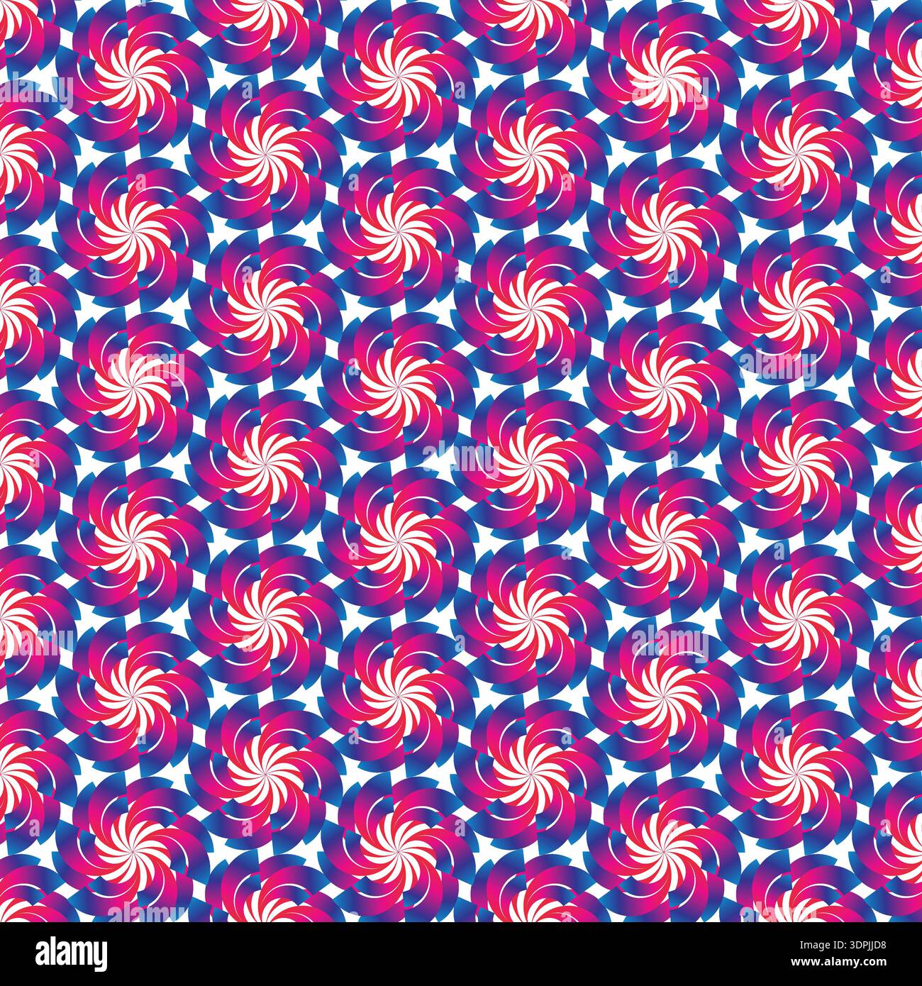 Vibrant Swirling Petal Gradient Pattern Design Stock Vector