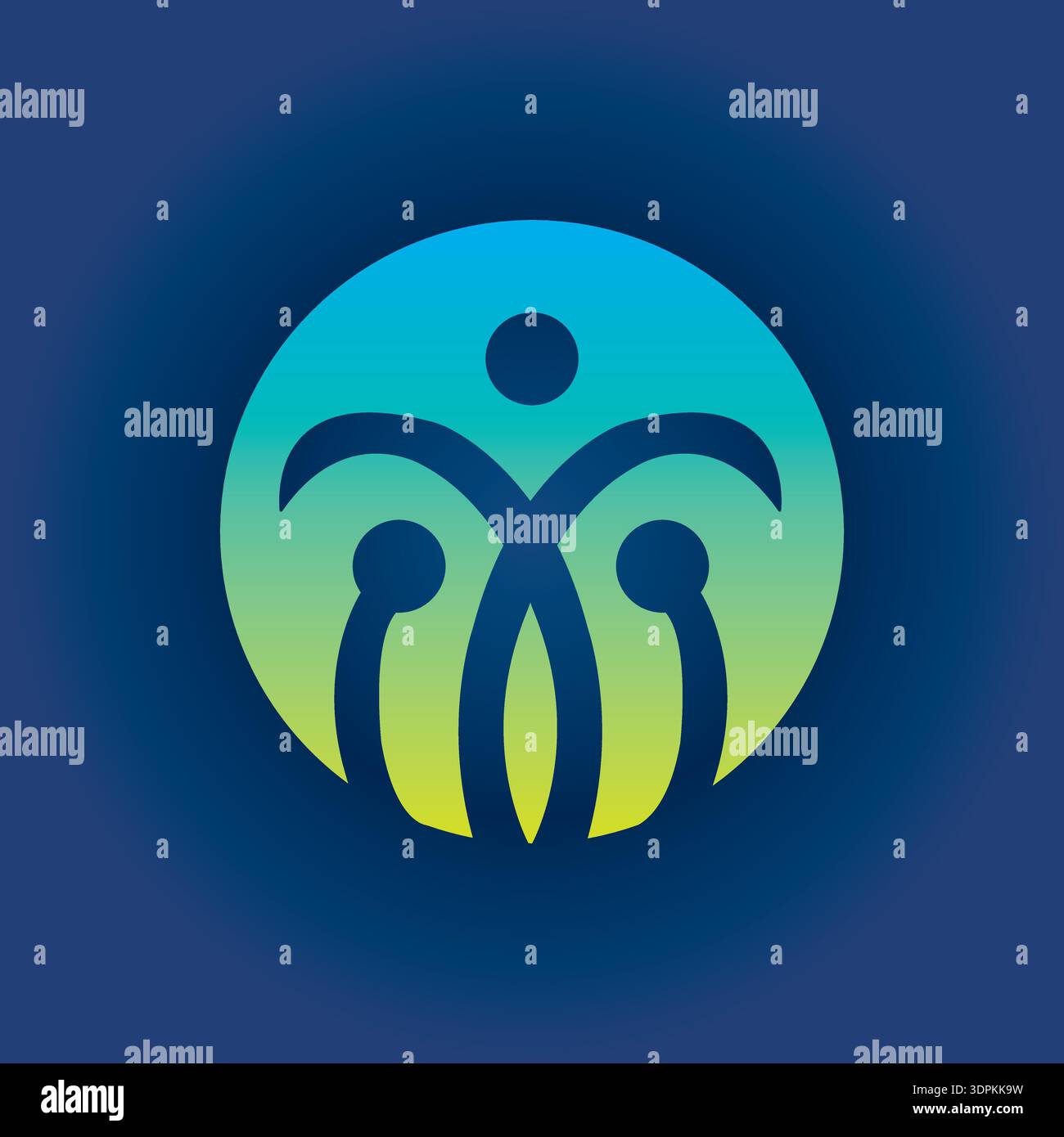 Abstract connected unity people community logo vector Stock Vector