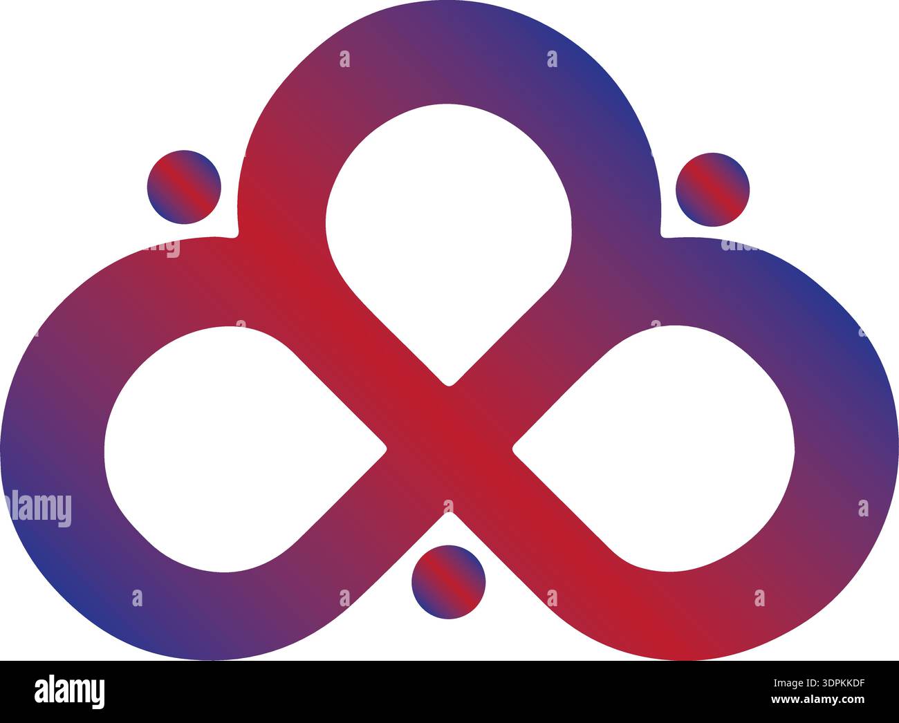 Clover and infinity vector icon or logo design Stock Vector