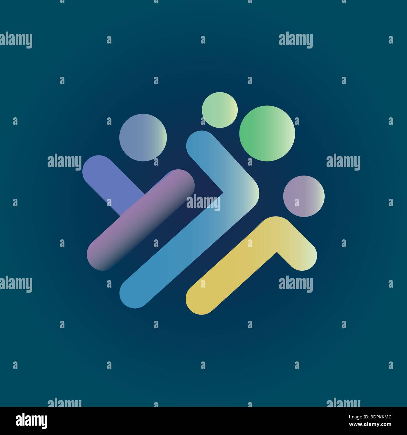 Student logo with colorful design vector, 3d logos Stock Vector