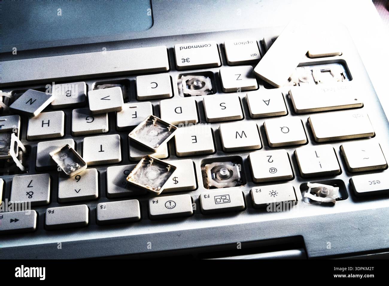 Close up of a broken computer keyboard, 2026, United States Stock Photo