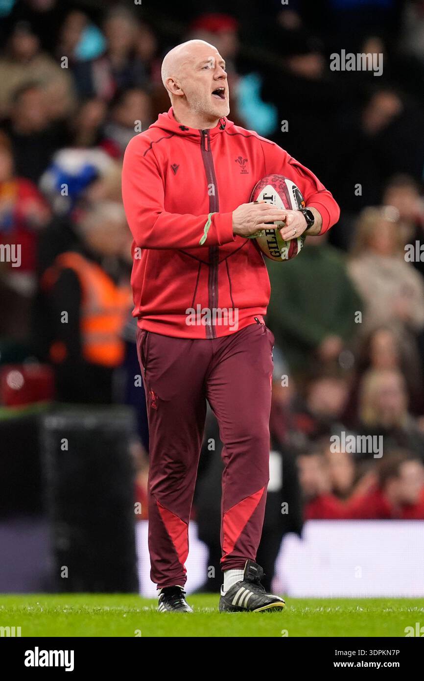 Wales head coach Steve Tandy during the Guinness Men's Six Nations ...
