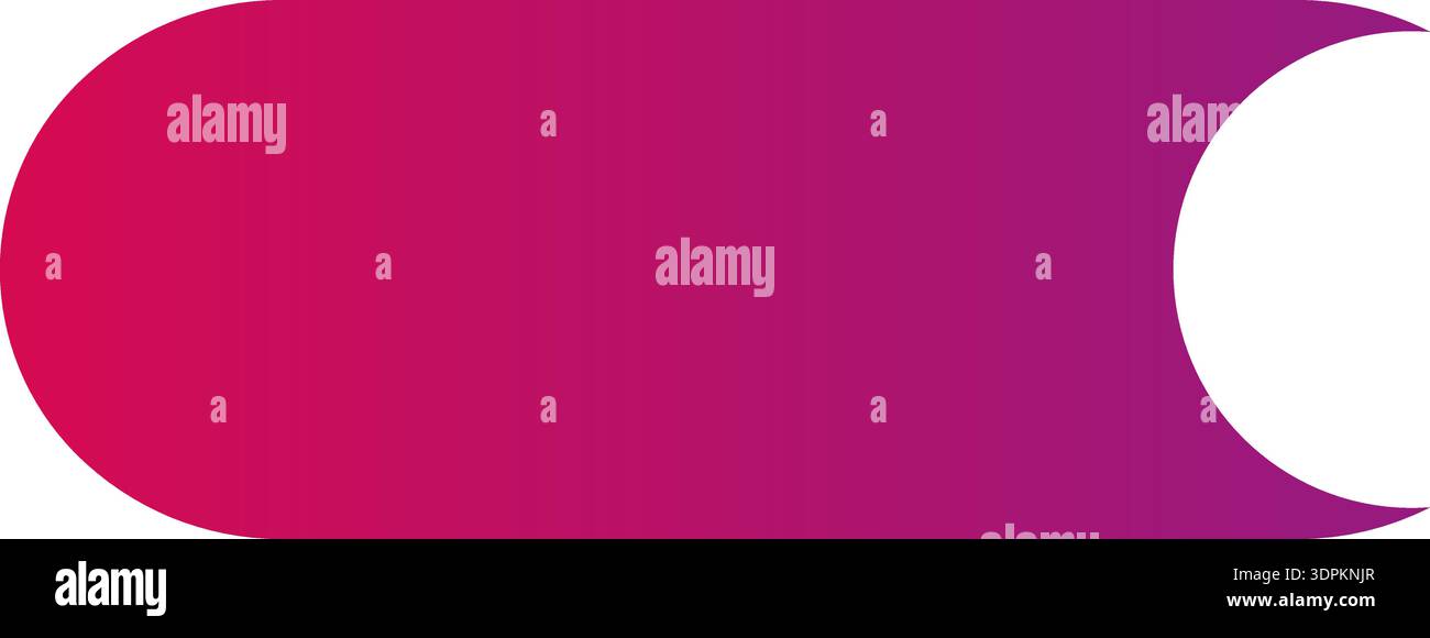 A rectangular infographic element with rounded corners, gradient fill, and concave edge for chart and diagram layouts. Stock Vector