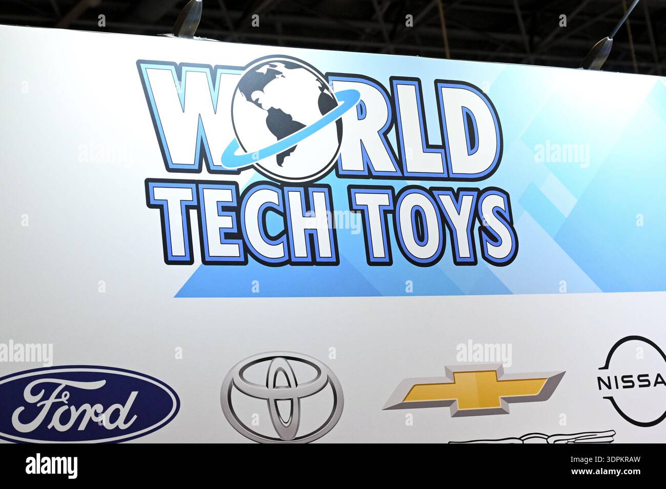 World Tech Toys signage on Day 1 of the North American International ...