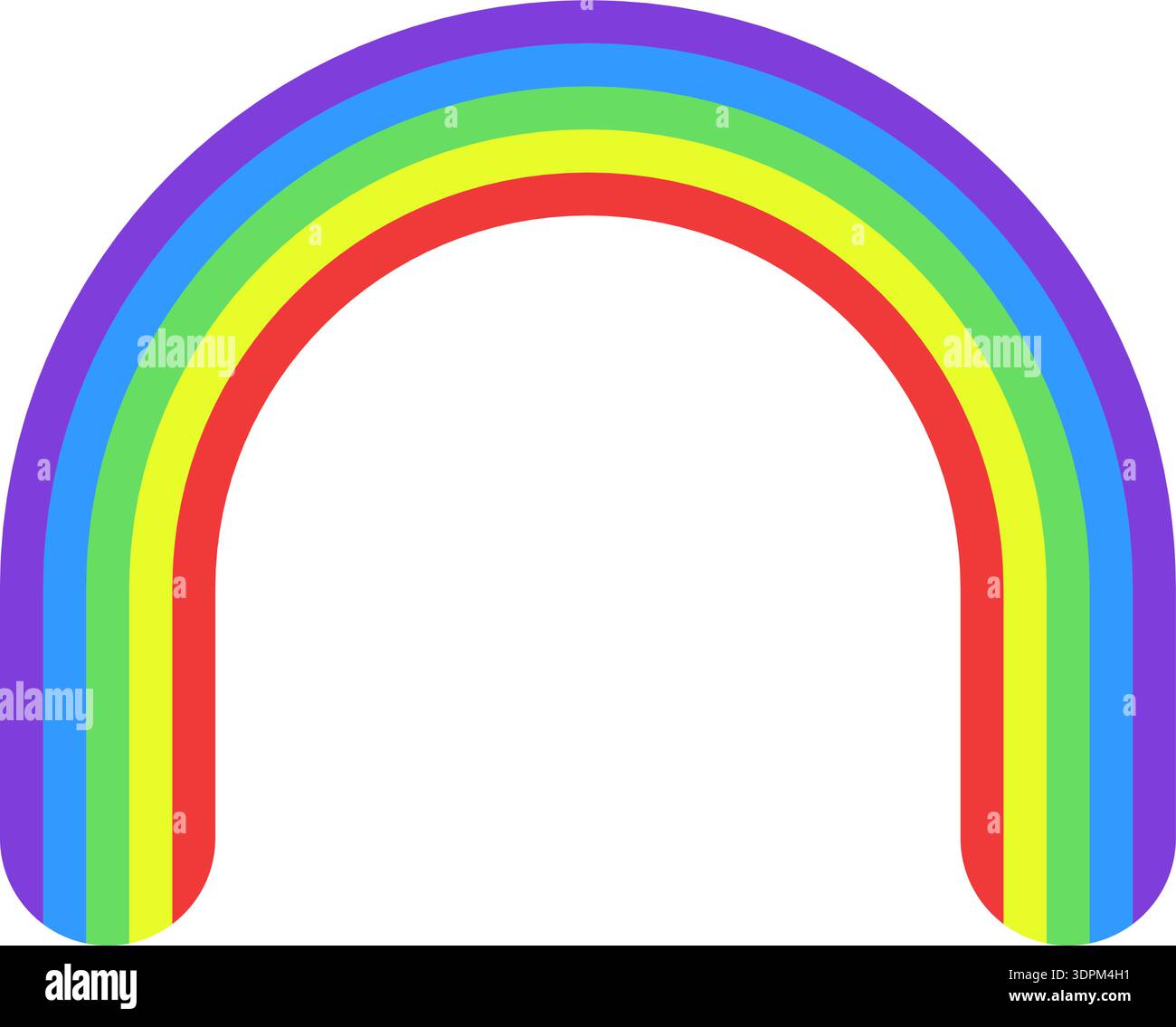 Small Rounded Colored Line Rainbow colored curved line with rounded ends Stock Vector Image & Art ...