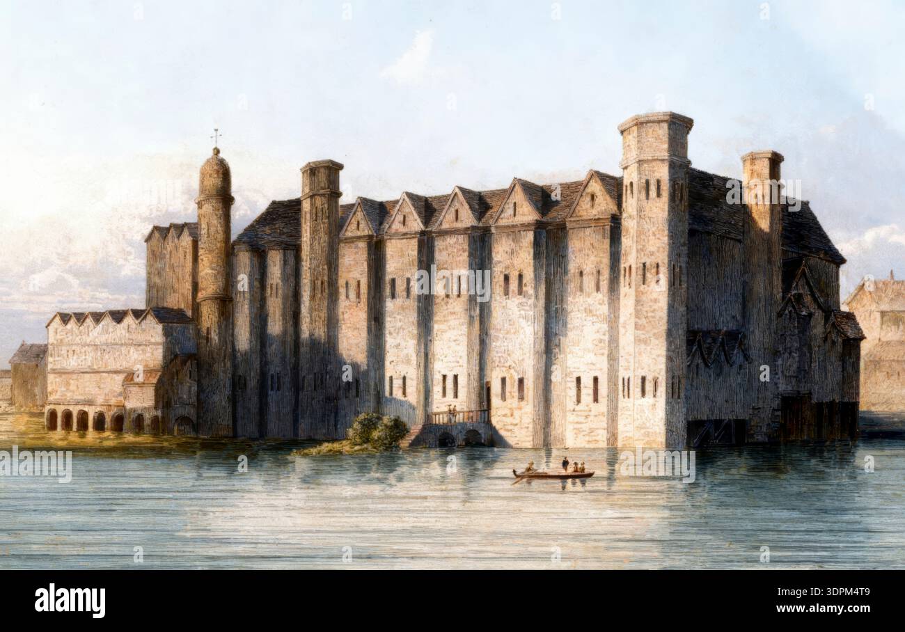 Baynard's Castle, a medieval palace, destroyed in the Great Fire of ...