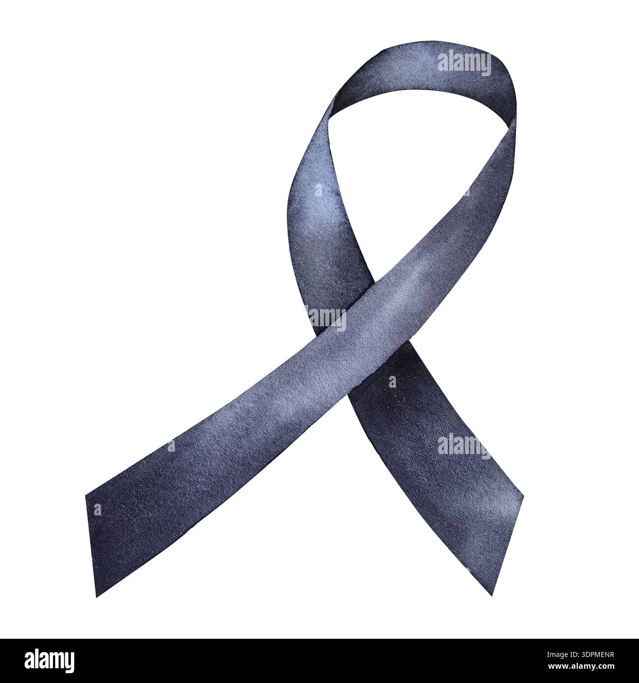 Condolences Ribbon Watercolor illustration black mourning ribbon symbolizing remembrance ...