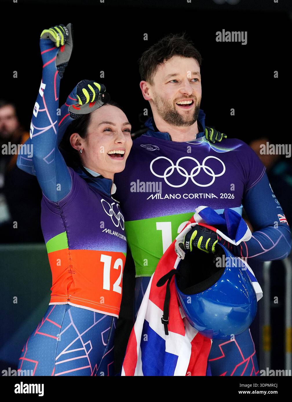Sam Tarbit Great Britain's Freya Tarbit and Marcus Wyatt react after their run ...