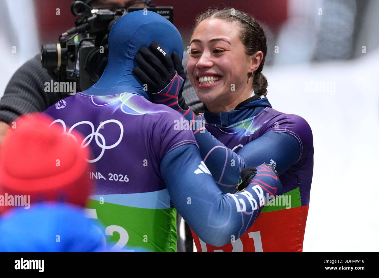 Britain's gold medalists Matt Weston, left, and Britain's Tabitha ...