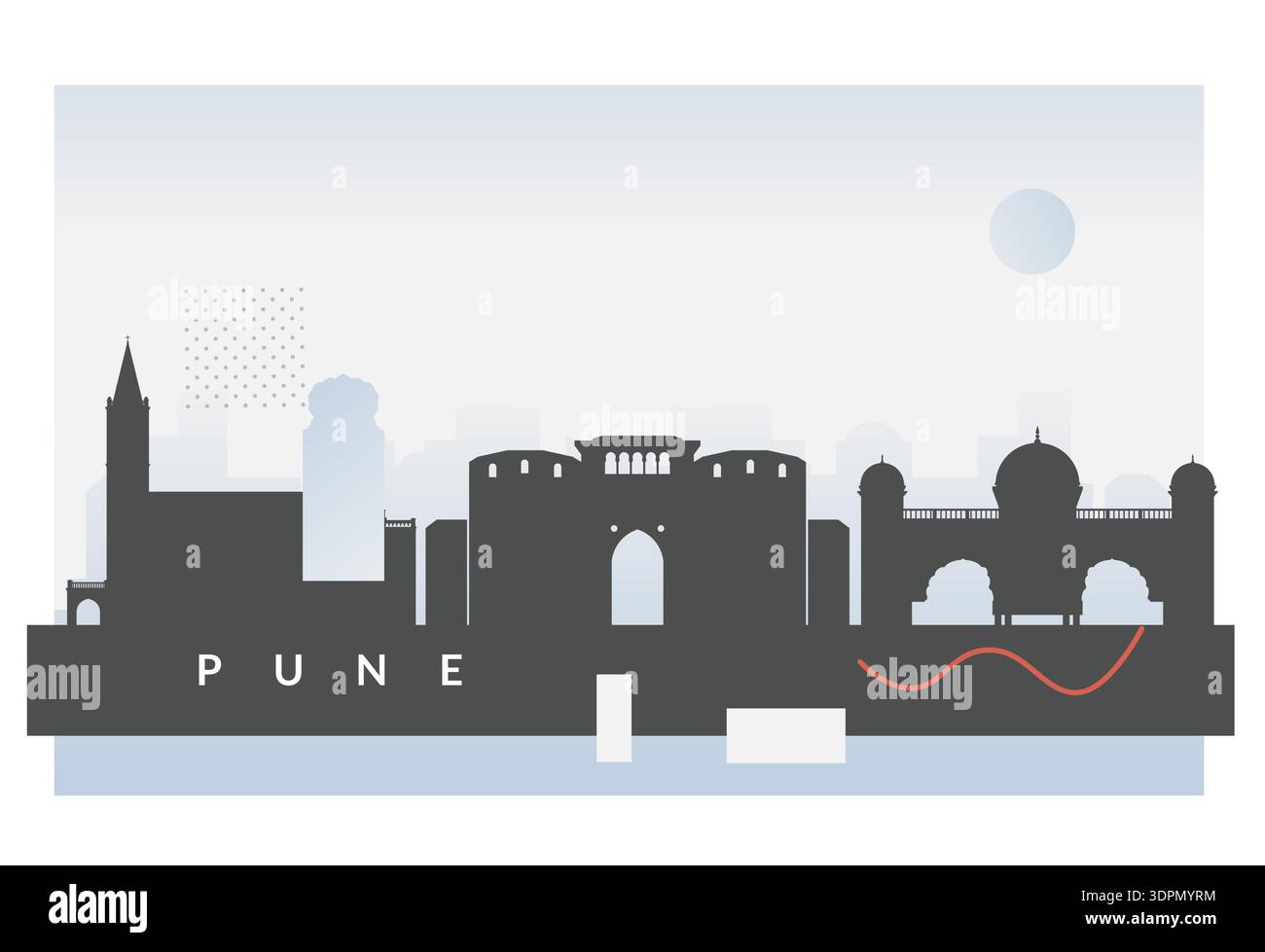 Historical Icon Pune City - Skyline Icon Illustration as EPS 10 File ...