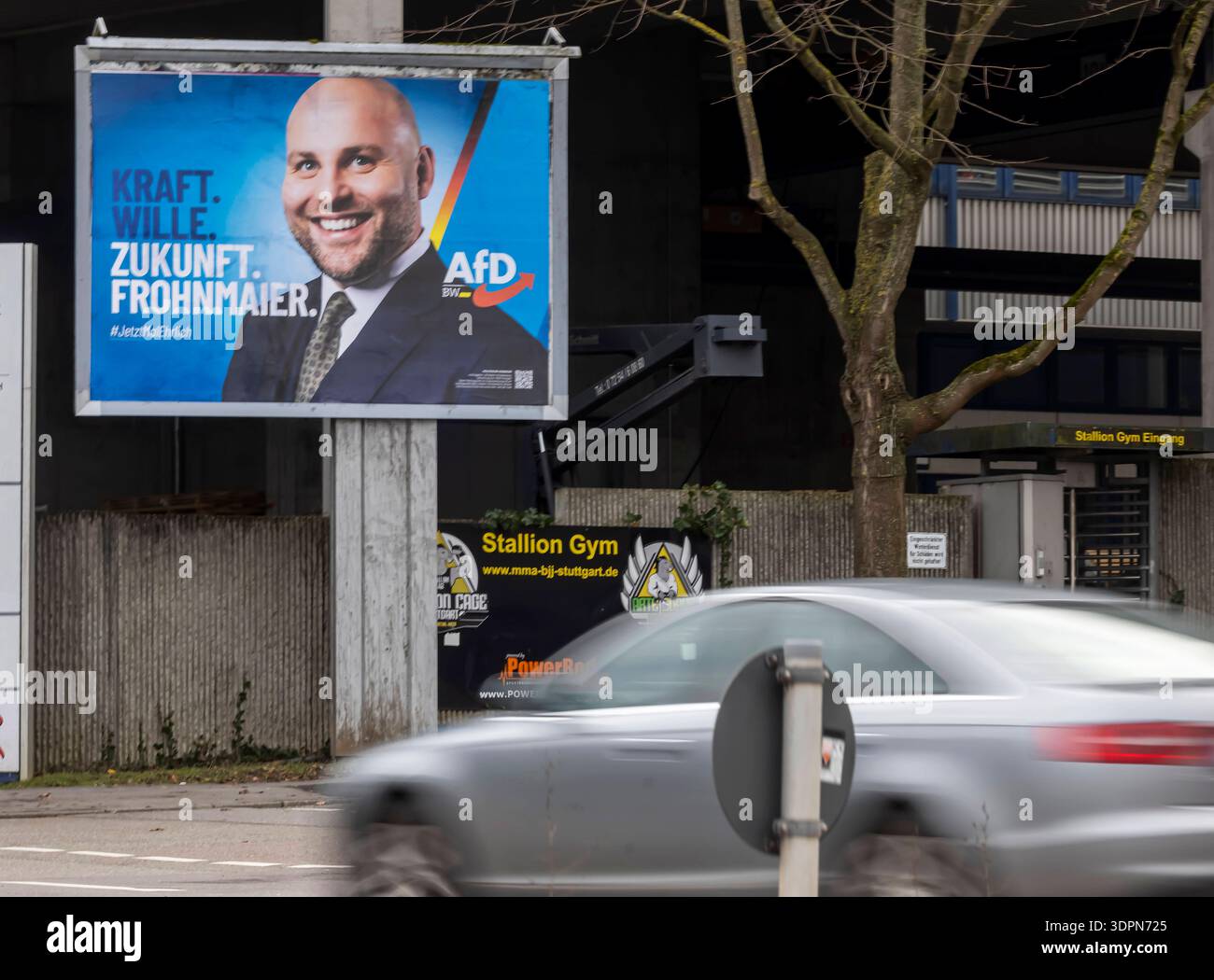 Landtagswahl 2026 in Baden-Württemberg. Wahlwerbung in der Innenstadt ...