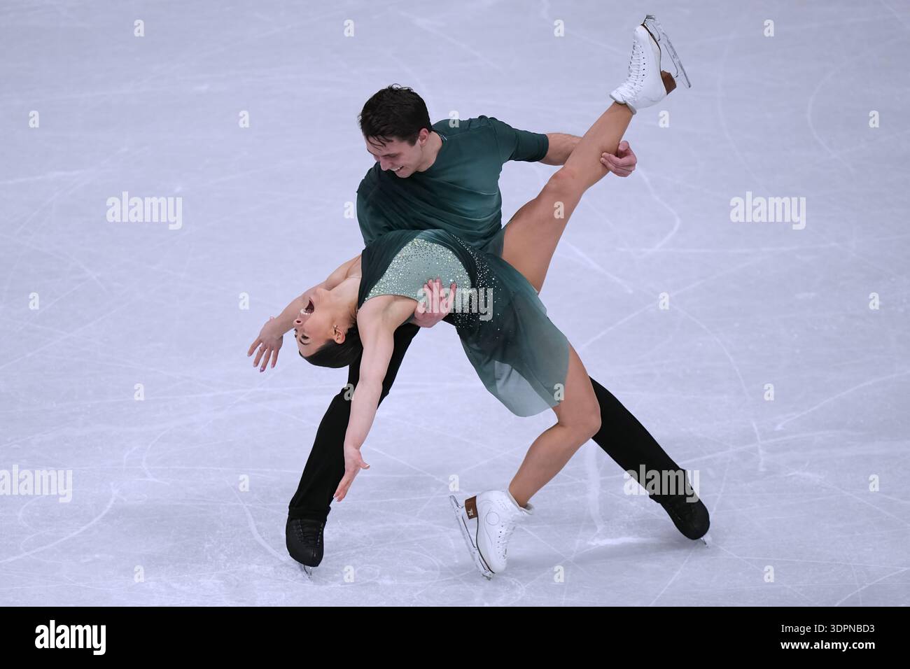 Luke Digby Anastasia Vaipan-Law and Luke Digby of Britain compete during the pairs ...