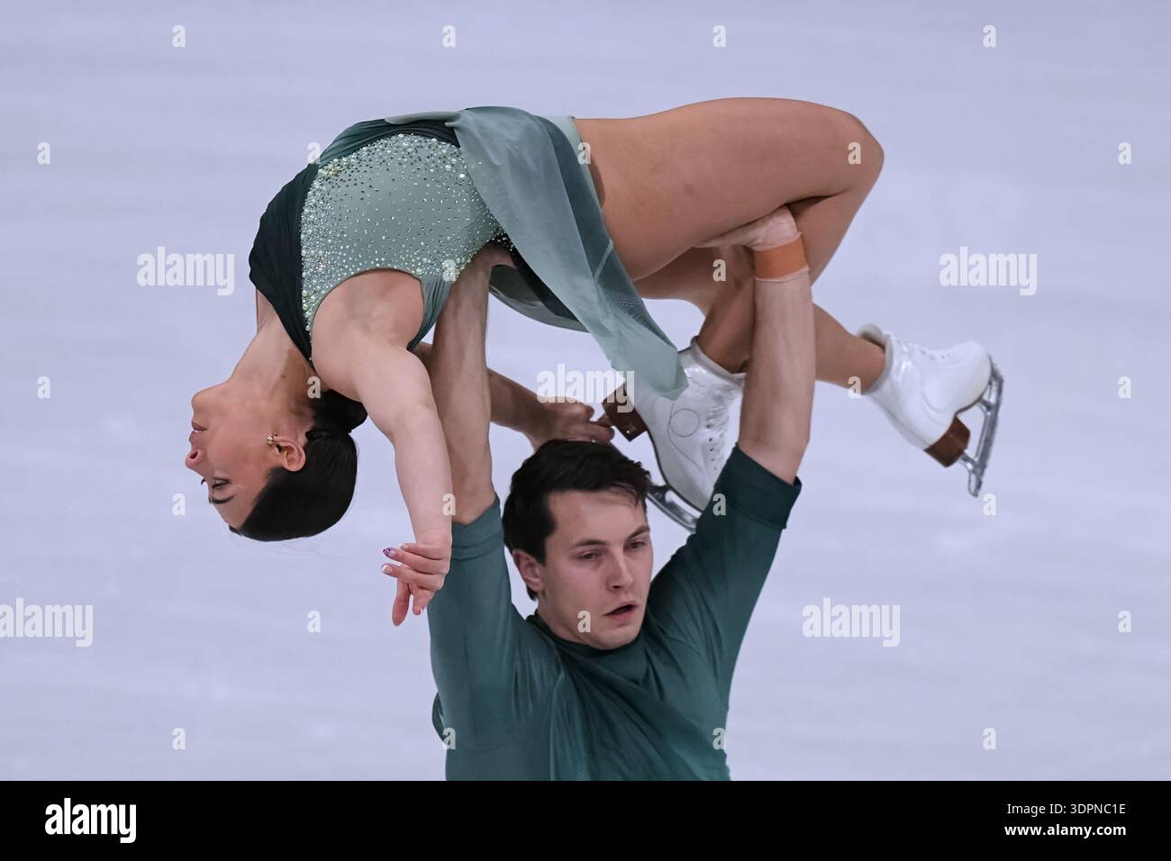 Luke Digby Anastasia Vaipan-Law and Luke Digby of Britain compete during the pairs ...