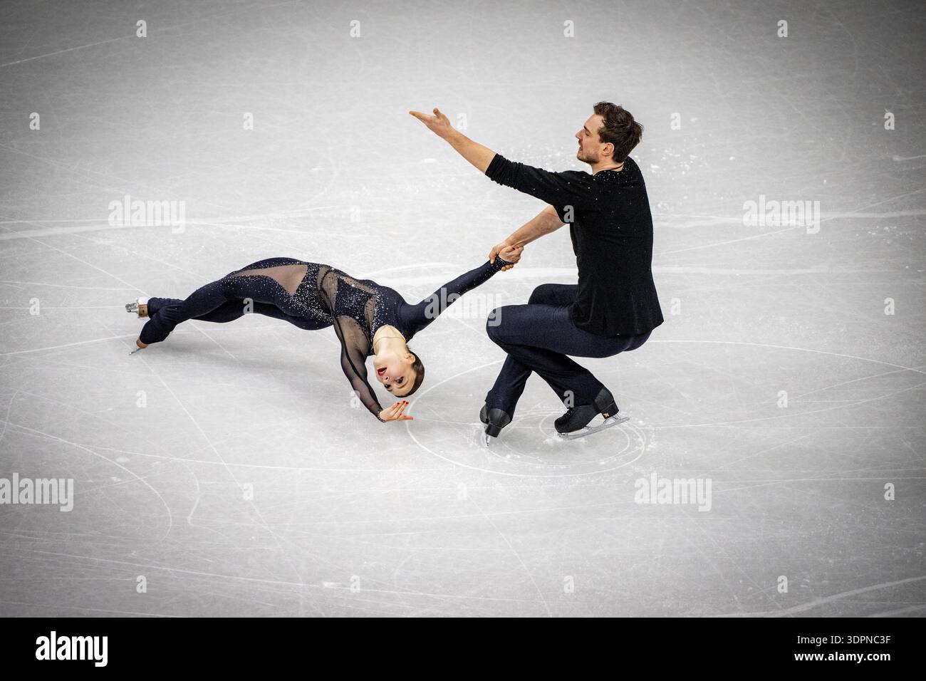 MILAN - Michel Tsiba and Daria Danilova during the short figure skating ...