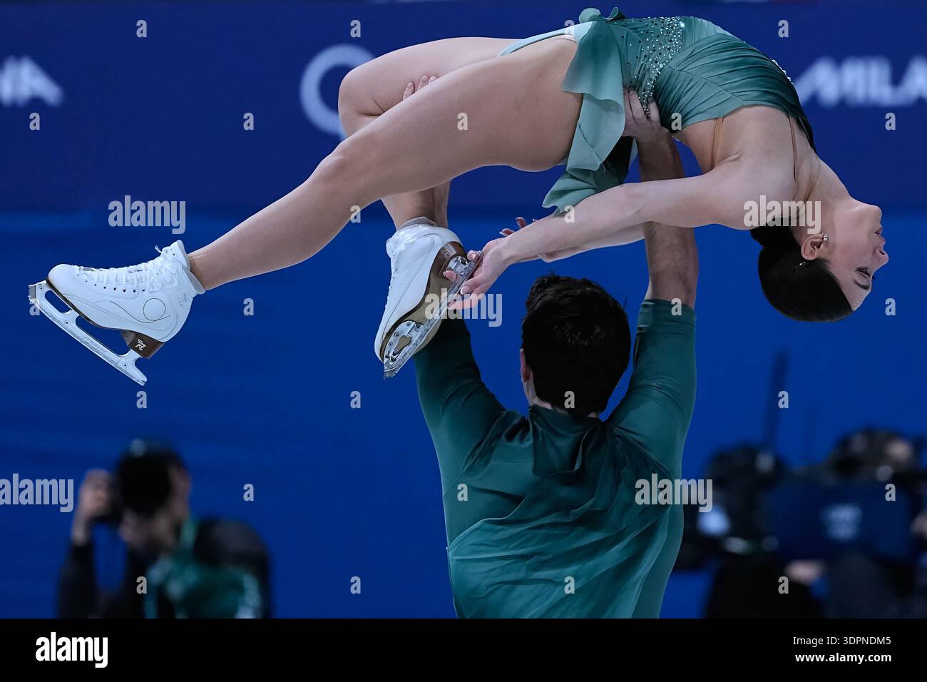 Luke Digby Anastasia Vaipan-Law and Luke Digby of Britain compete during the pairs ...
