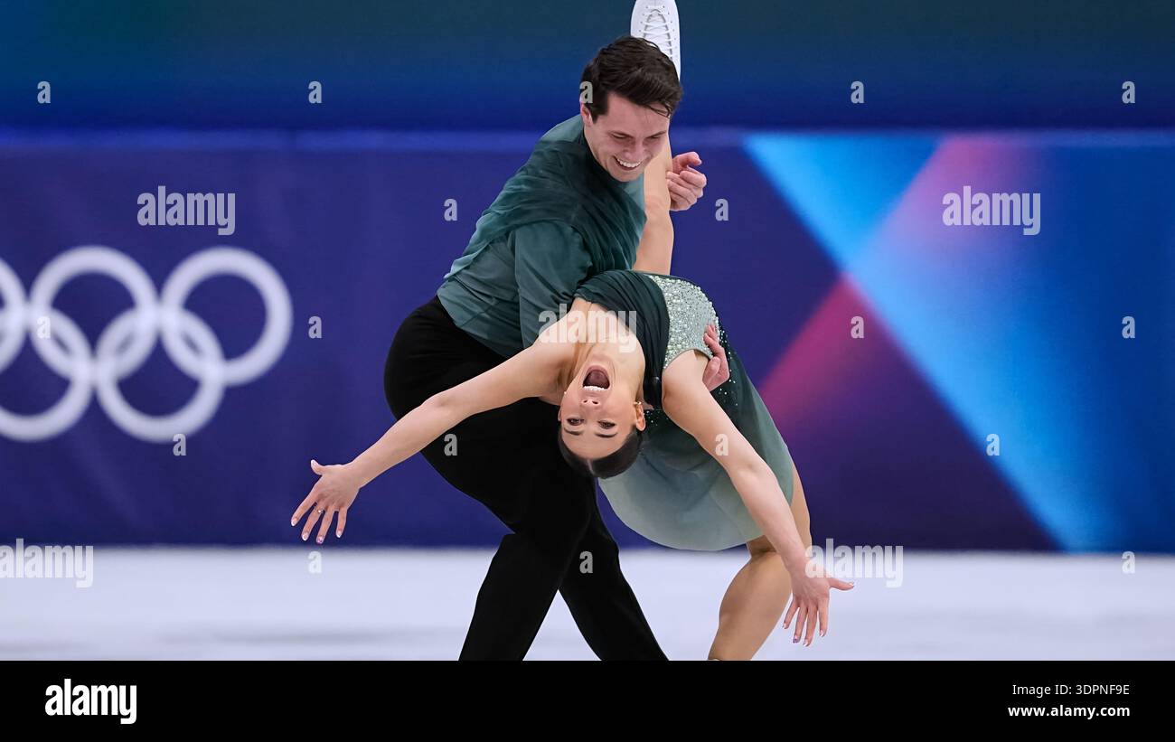 Luke Digby Anastasia Vaipan-Law and Luke Digby of Britain compete during the pairs ...