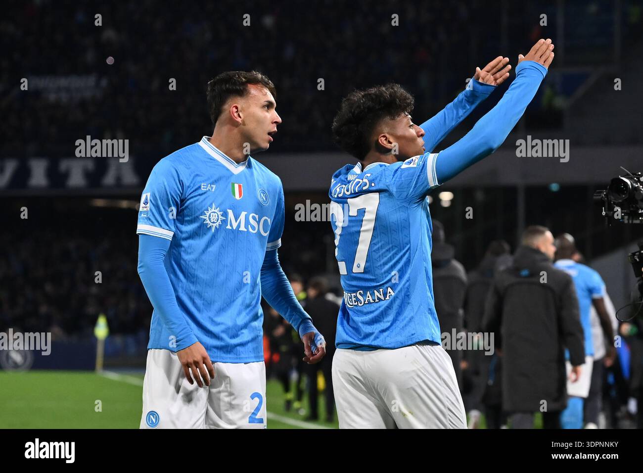 De Aleida Santos Alisson of S.S.C. Napoli celebrates after scoring the ...