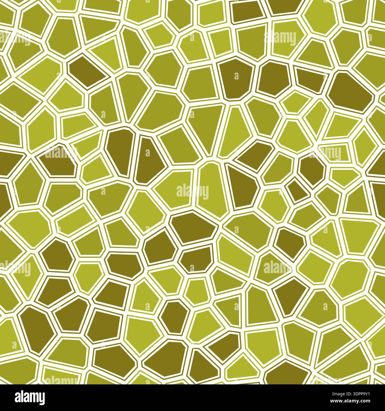 Voronoi tessellation seamless pattern. Irregular polygonal cells create abstract geometric design. Stock Vector