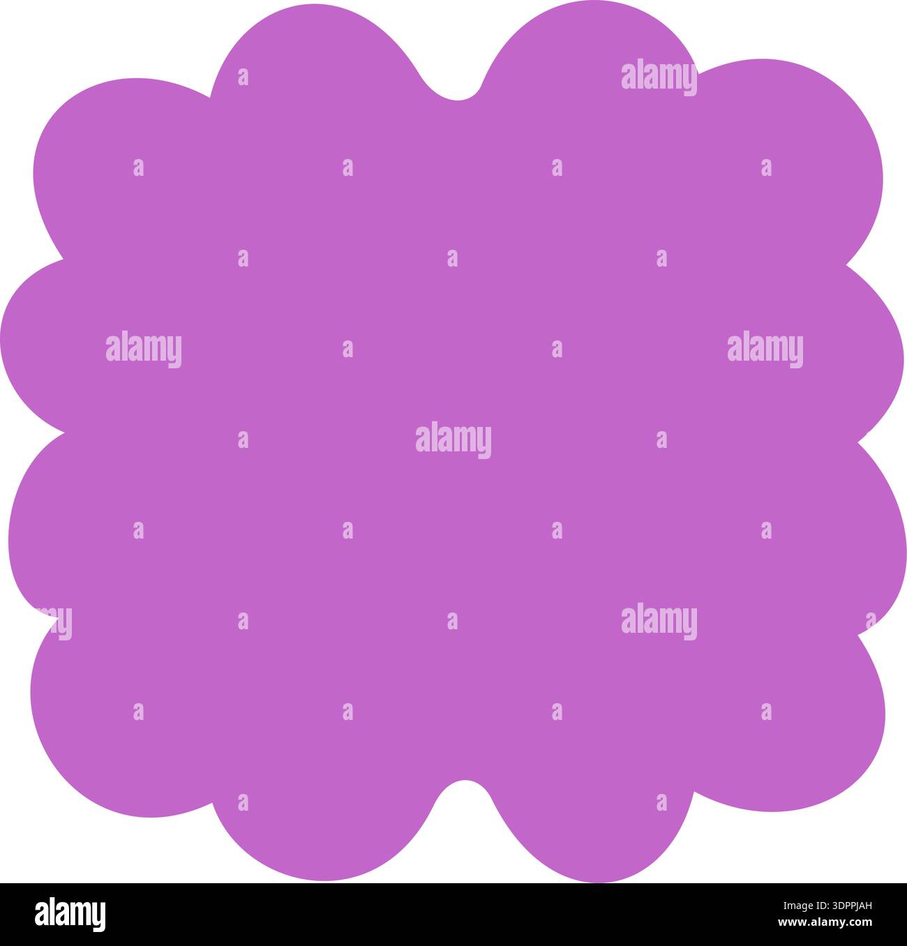 Retro Groovy Scallop Wavy Rectangle Border Stock Vector