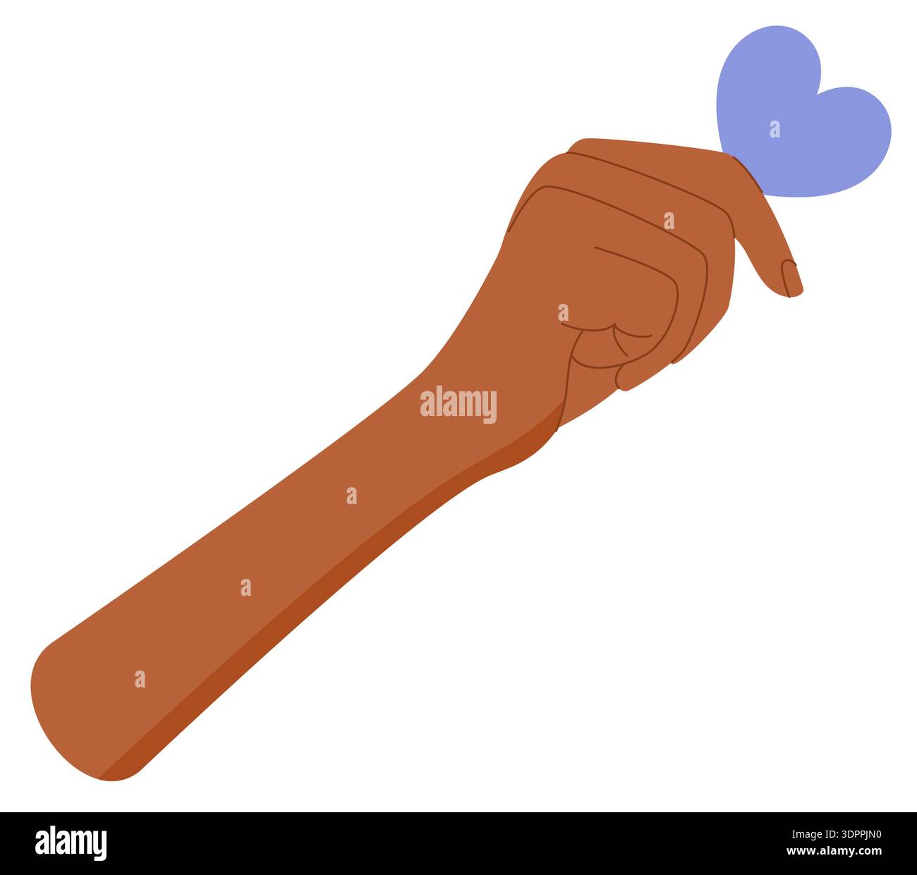 Hand Gesture Holding Heart Sticker Stock Vector