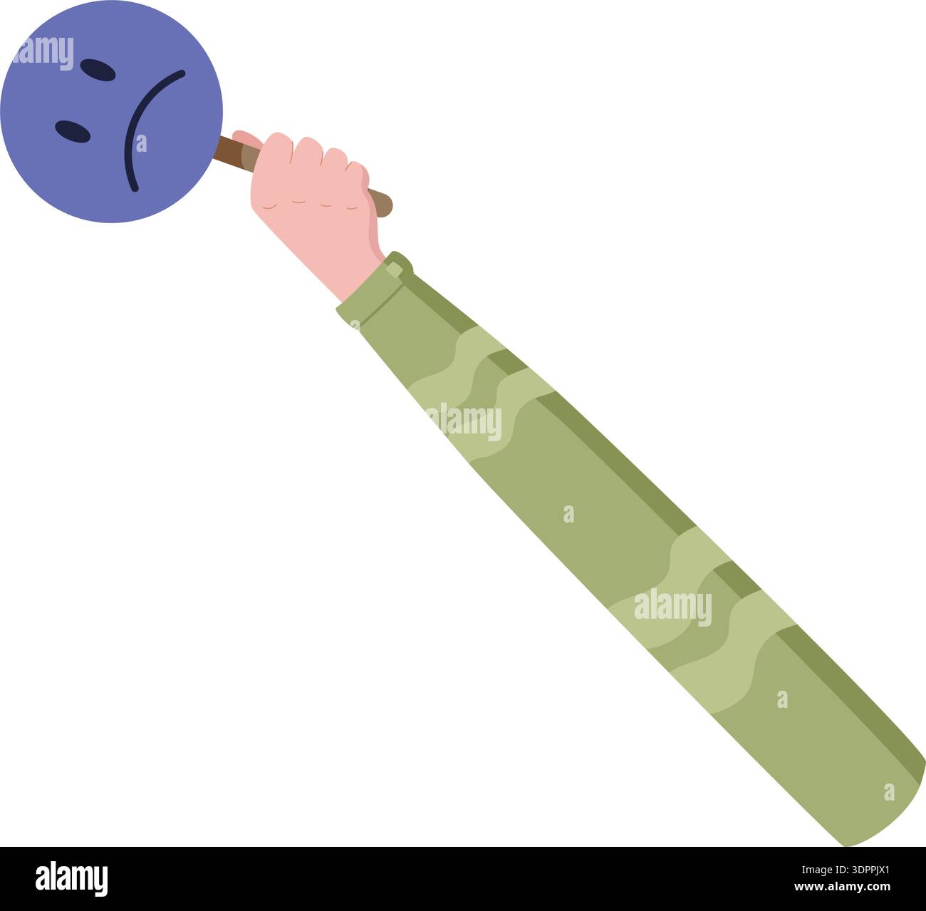 Flat Hand Holding Feedback Icon Stock Vector