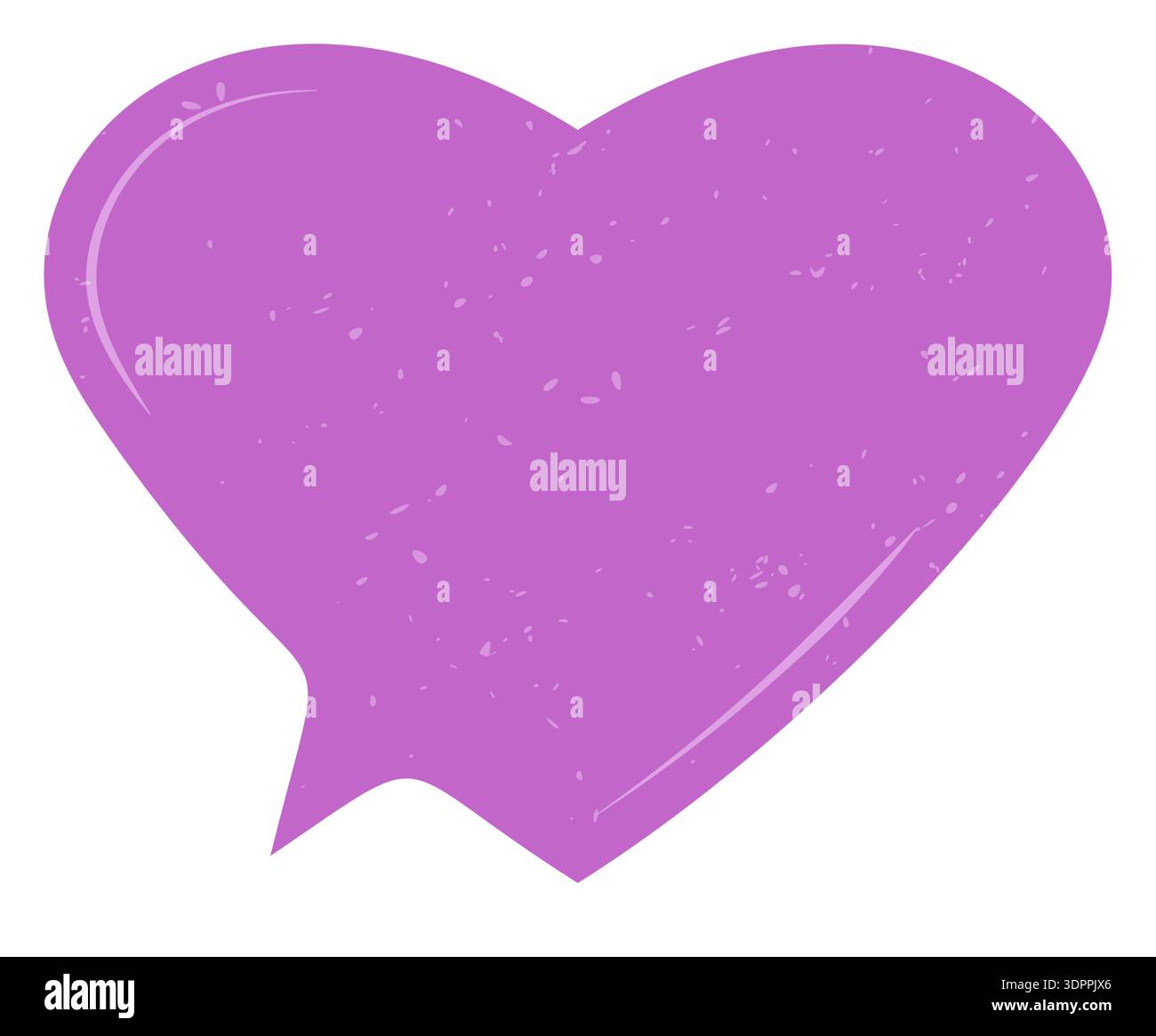 Hand Drawn Heart Talk Sticker Stock Vector