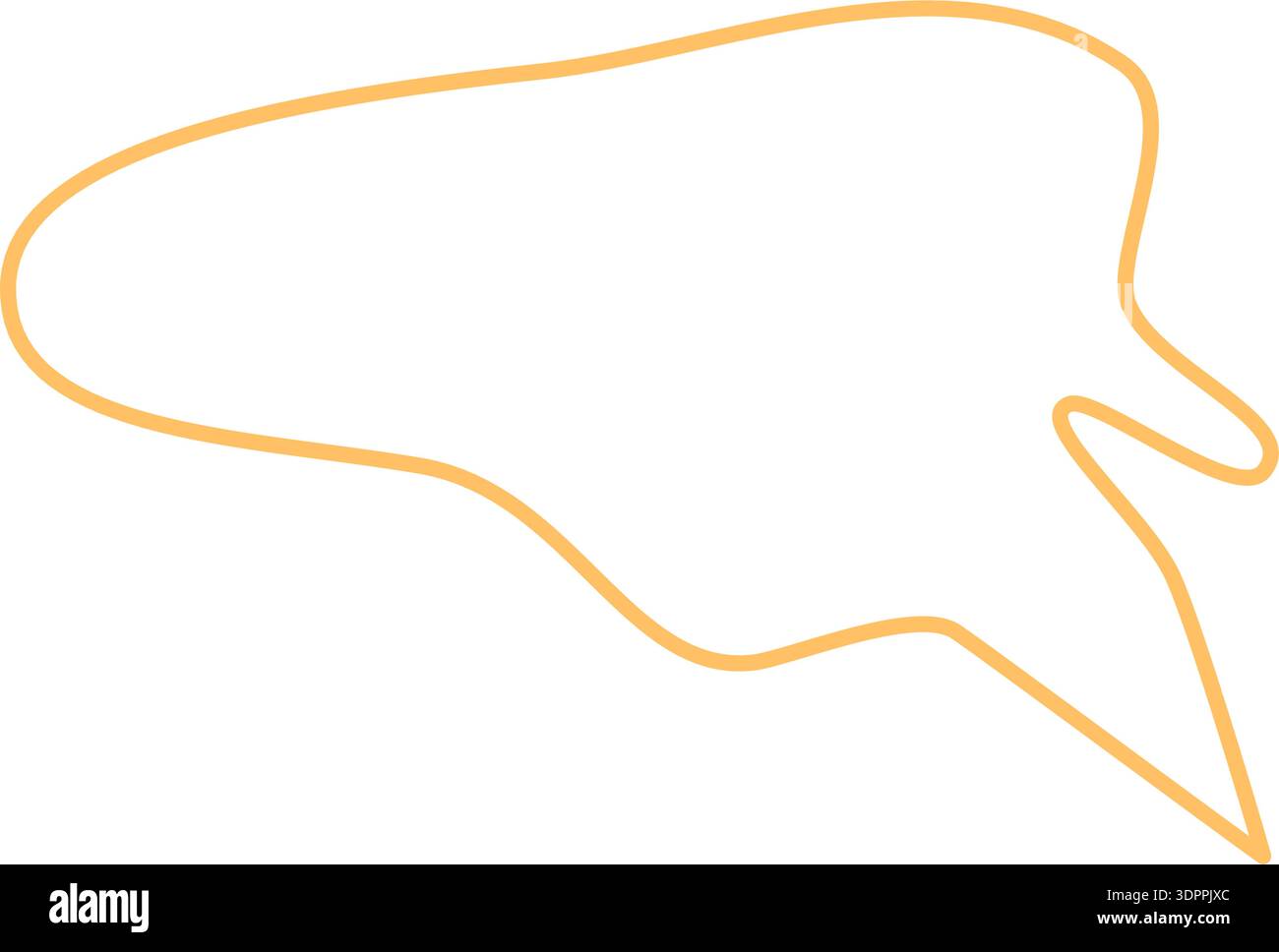 Hand Drawn Squiggle Outlined Speech Bubble Stock Vector